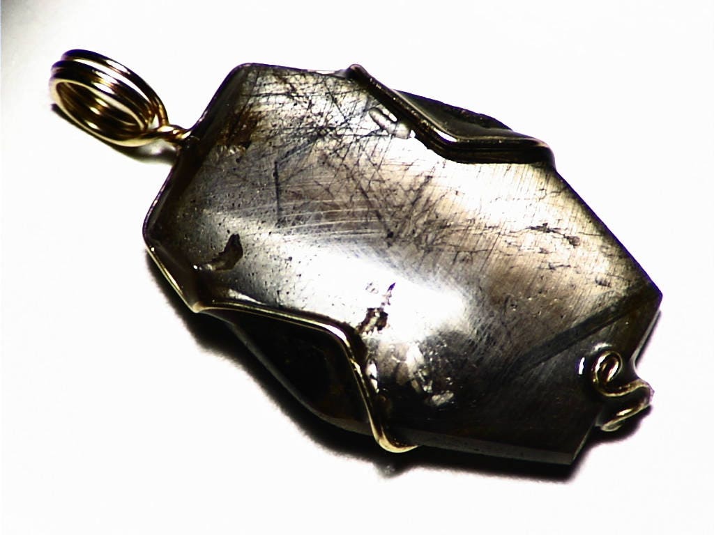 Star Sapphire Necklace 14k Gold Black 