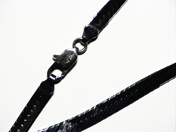 Herringbone Chain 16", Solid Sterling Chain Neckl… - image 6