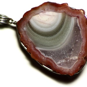 Pink and White Agate Pendant in Silver, Moroccan Agate Jewelry in Argentium Sterling, Sunrise Agate Gift For Her, Red Agate Necklace Silver