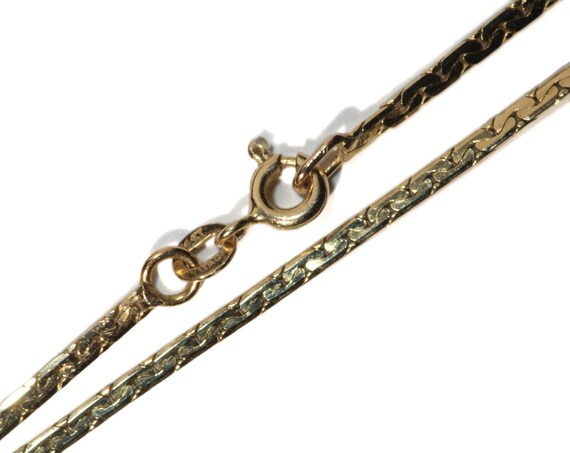 14k Solid Gold Flat Chain 20 Inch Chain 