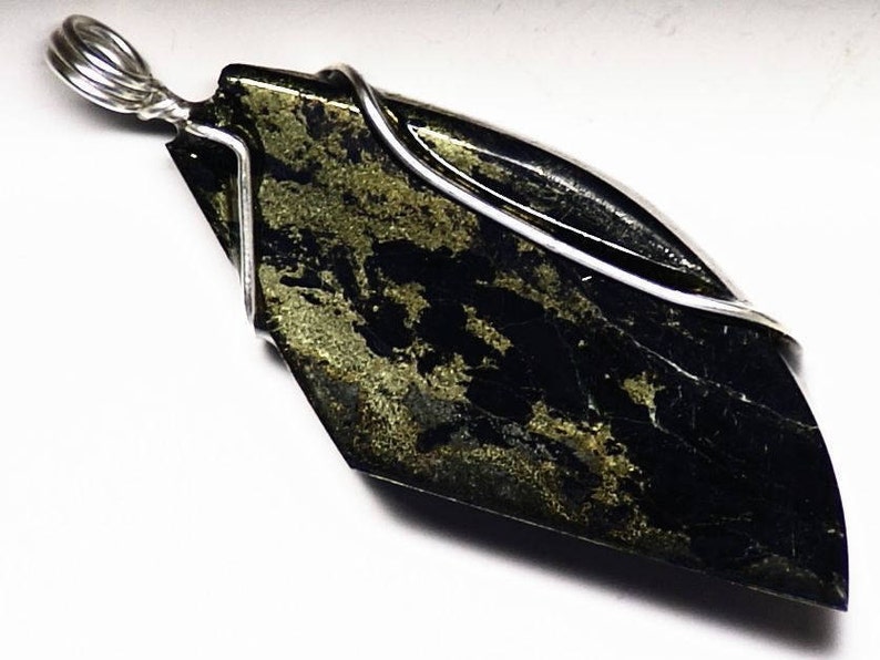 Apache Gold Pendant Apache Gold Pyrite in Matrix Necklace Etsy