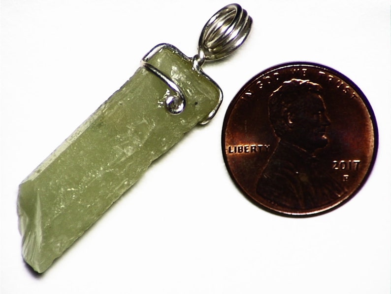 Silky Aquamarine Crystal Pendant 20 ct Brazil Aquamarine Jewelry Green Aquamarine Necklace Unheated Aquamarine Crystal Wire Wrap Small