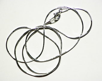 18 Zoll Sterling Kette, Silber Kette Schlange 18 '', massive Silber Halskette Kette, einfache Silber Kette Halskette