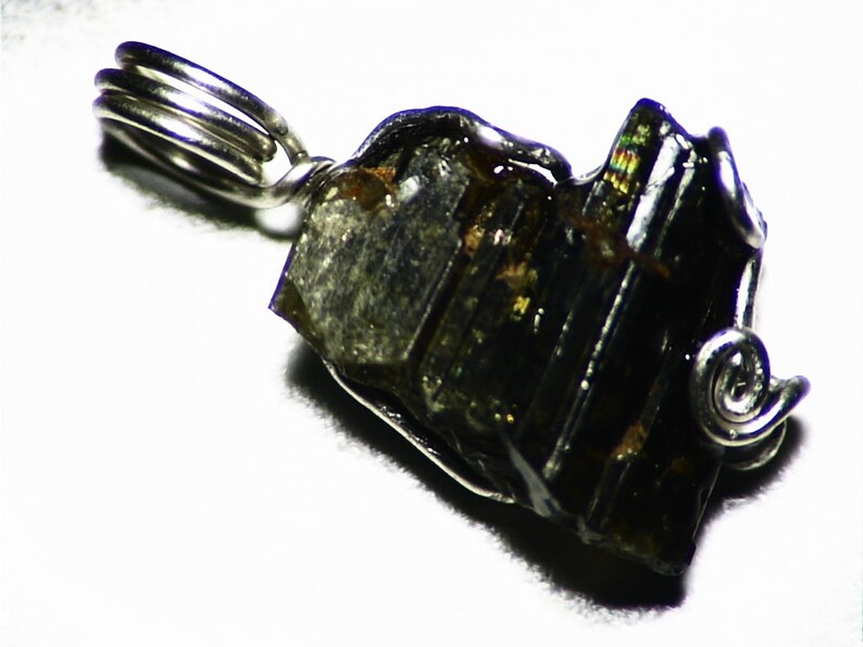 15.6 ct Gift For Him Chunky Mens Crystal Cluster Necklace Sterling Silver Brown Epidote Jewelry Golden Epidote Crystal Pendant Necklace