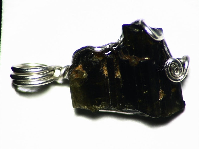 15.6 ct Gift For Him Chunky Mens Crystal Cluster Necklace Sterling Silver Brown Epidote Jewelry Golden Epidote Crystal Pendant Necklace
