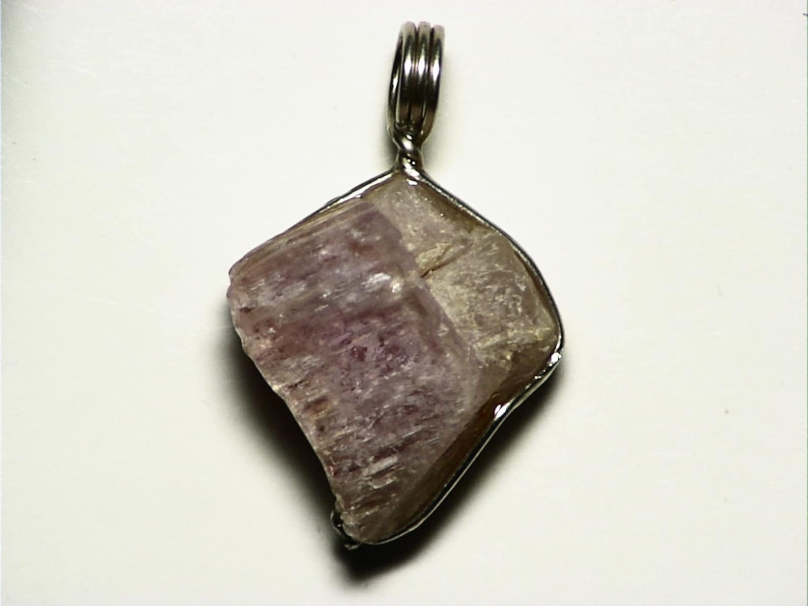 Pink Kunzite Necklace 29.6 Ct Chunky Stone Wrap Natural Etsy