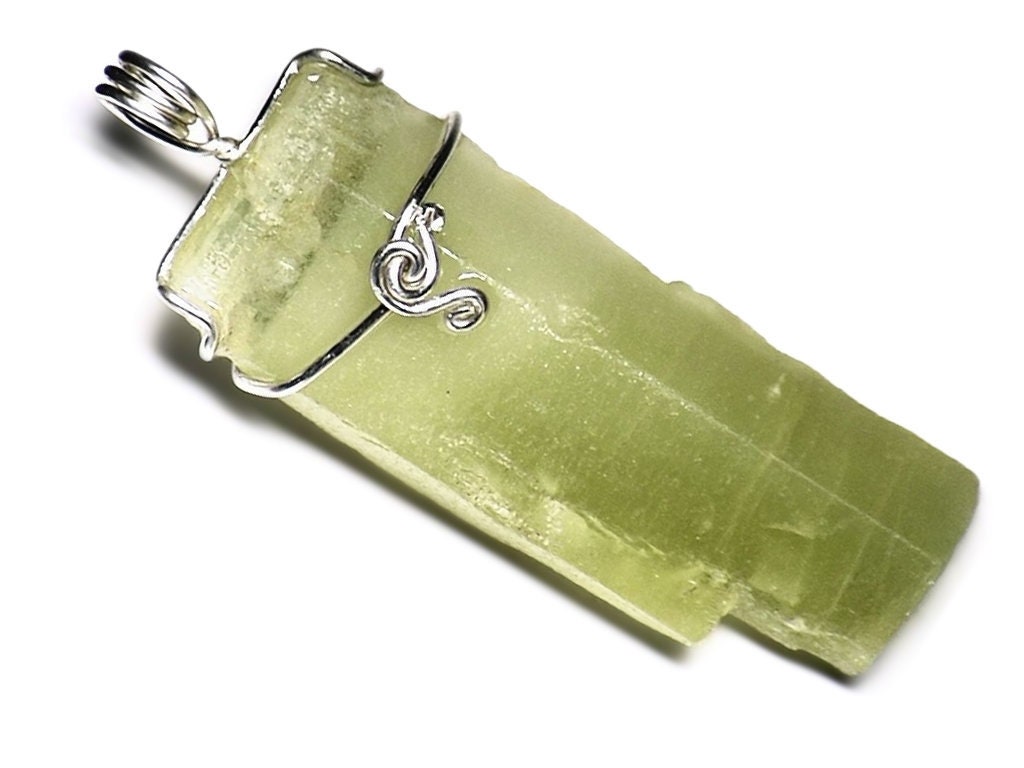 Silky Aquamarine Crystal Pendant 20 ct Brazil Aquamarine Jewelry Green Aquamarine Necklace Unheated Aquamarine Crystal Wire Wrap Small