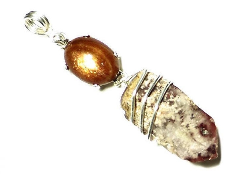 Star Sunstone Necklace Large Topaz Crystal Pendant In Sterling Silver Mens Orange And Red Jewelry Fathers Day Raw