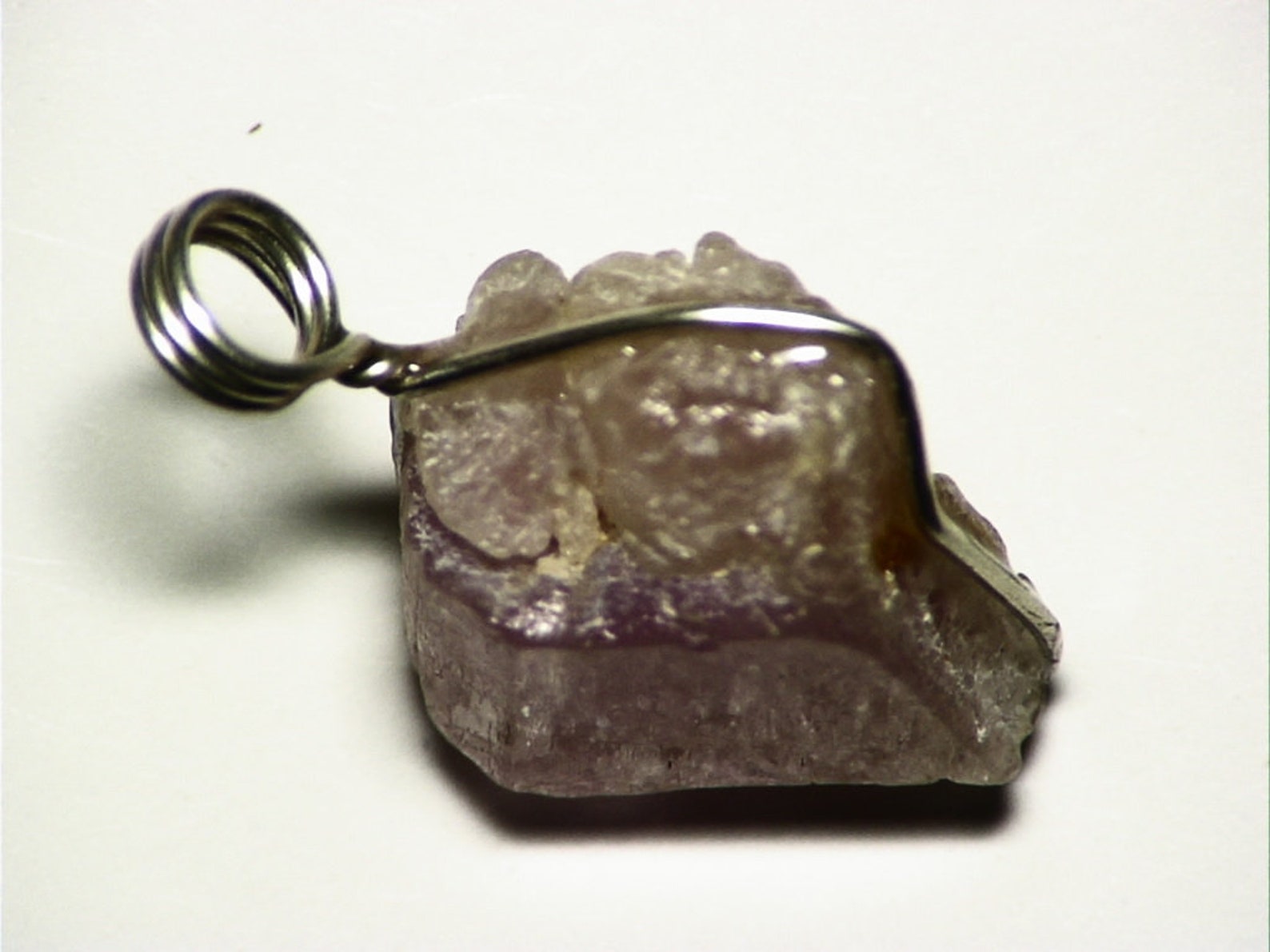 Pink Kunzite Necklace 29.6 Ct Chunky Stone Wrap Natural Etsy