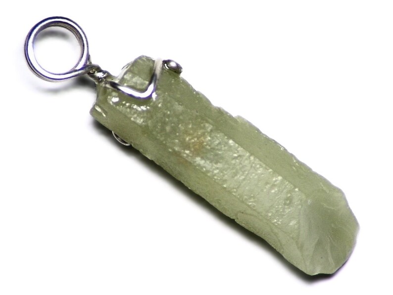 Silky Aquamarine Crystal Pendant 20 ct Brazil Aquamarine Jewelry Green Aquamarine Necklace Unheated Aquamarine Crystal Wire Wrap Small