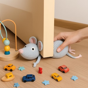 Crochet Rat Door Stoper Pattern, Amigurumi Animal Crochet Tutorials, Crochet Home Decor Pattern File PDF