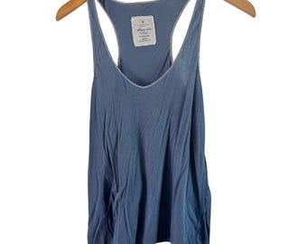 Abercrombie & Fitch Tank Top Racerback lässig Alltag Blau Medium