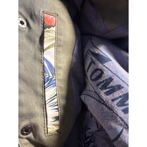 Tommy Bahama Utility Field Jacket Olive Green Mens XL Tropical Lining image 16