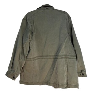 Tommy Bahama Utility Field Jacket Olive Green Mens XL Tropical Lining image 8