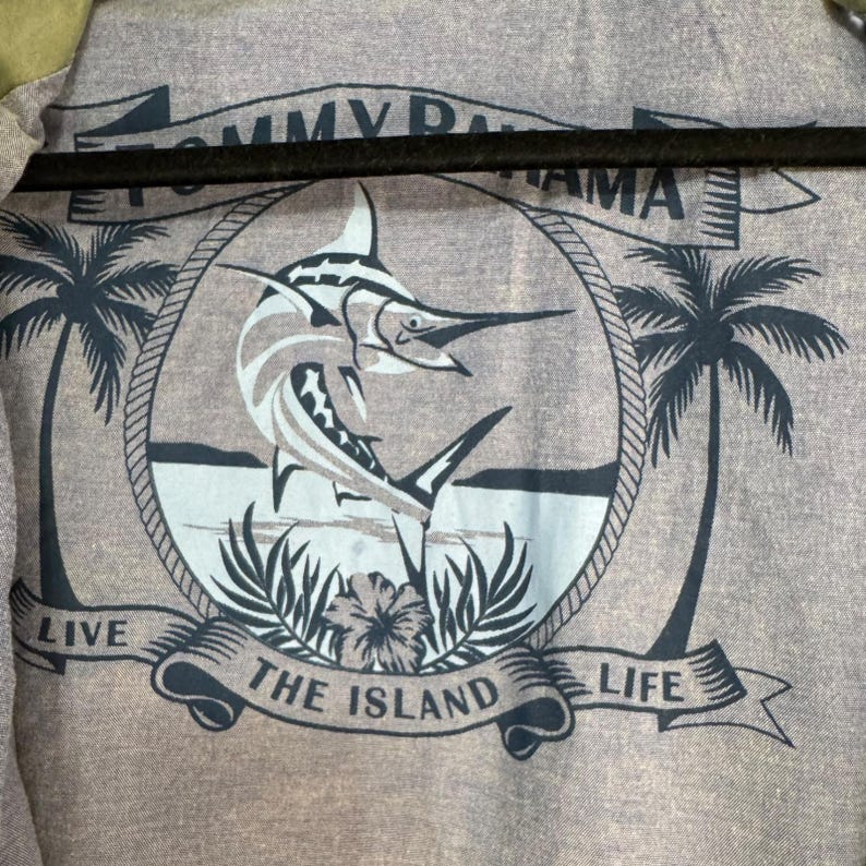 Tommy Bahama Utility Field Jacket Olive Green Mens XL Tropical Lining image 11