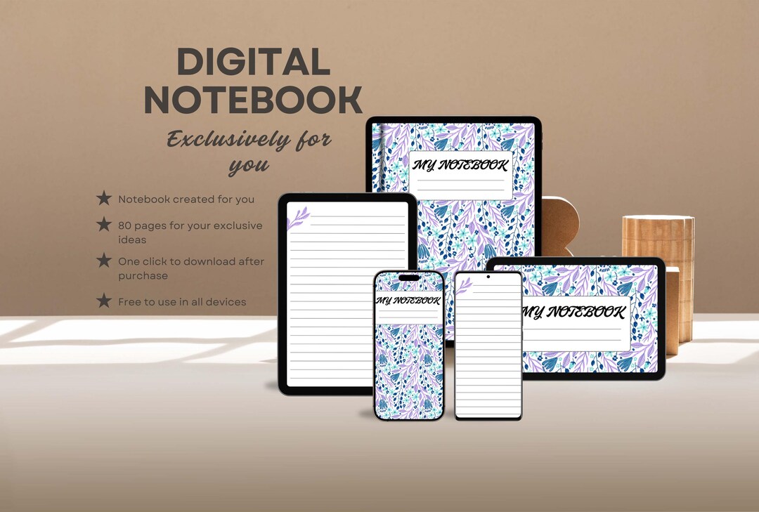 Patterned Note Books Digital Notebook, Digital Journal, Notebooks, Journals, Exercise Books ...