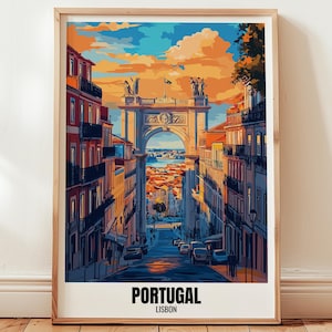 Portugal - Lisbon Travel Poster – Portugal - Lisbon Wall Art – Printable Digital Download – Portugal - Lisbon Illustration Print