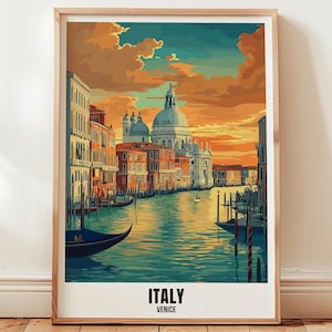 Italy - Venice Travel Poster – Italy - Venice Wall Art – Printable Digital Download Italy - Venice Illustration Print