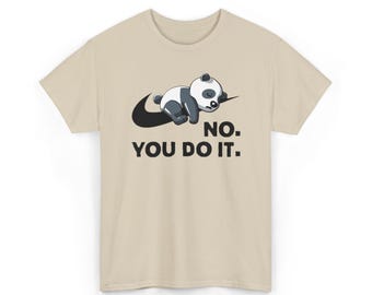 Funny Lazy Panda T-Shirt – Sarcastic Graphic Tee for Procrastinators