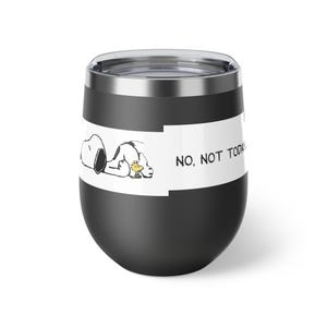 Snoopy's Lazy Day Travel Mug - Perfect for Coffee Lovers, Gifts for Snoopy Fans, Relaxation, No Not Today Quote, Fun Camping Mug, Cute Home