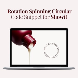 Roterande cirkeltext — Showit-kodavsnitt — Animerad effekt — Inget plugin — Enkel installation