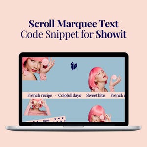 May include: A laptop screen displaying a website design with a light blue background, a dark blue squirrel logo, and four images of a person with pink hair holding a pink circular object. A horizontal bar contains the text: French recipe · Colofull days · Sweet bite.