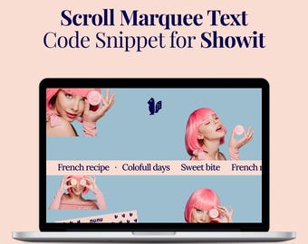 Showit-Code-Snippet – Laufschrift-Effekt, animierter Laufbannertext für Showit