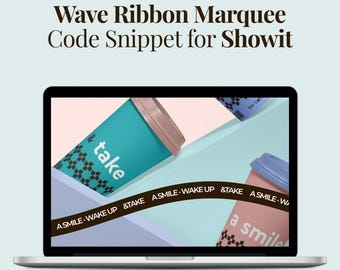 Showit-Code-Snippet – Wellenband-Laufschrifteffekt, animierter Lauftext für Websites