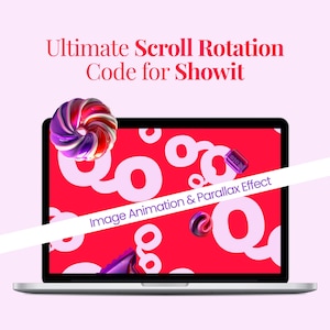 Showit Scroll Animation Code, Image Rotation Parallax Effect, Website Motion Effect, Instant Download