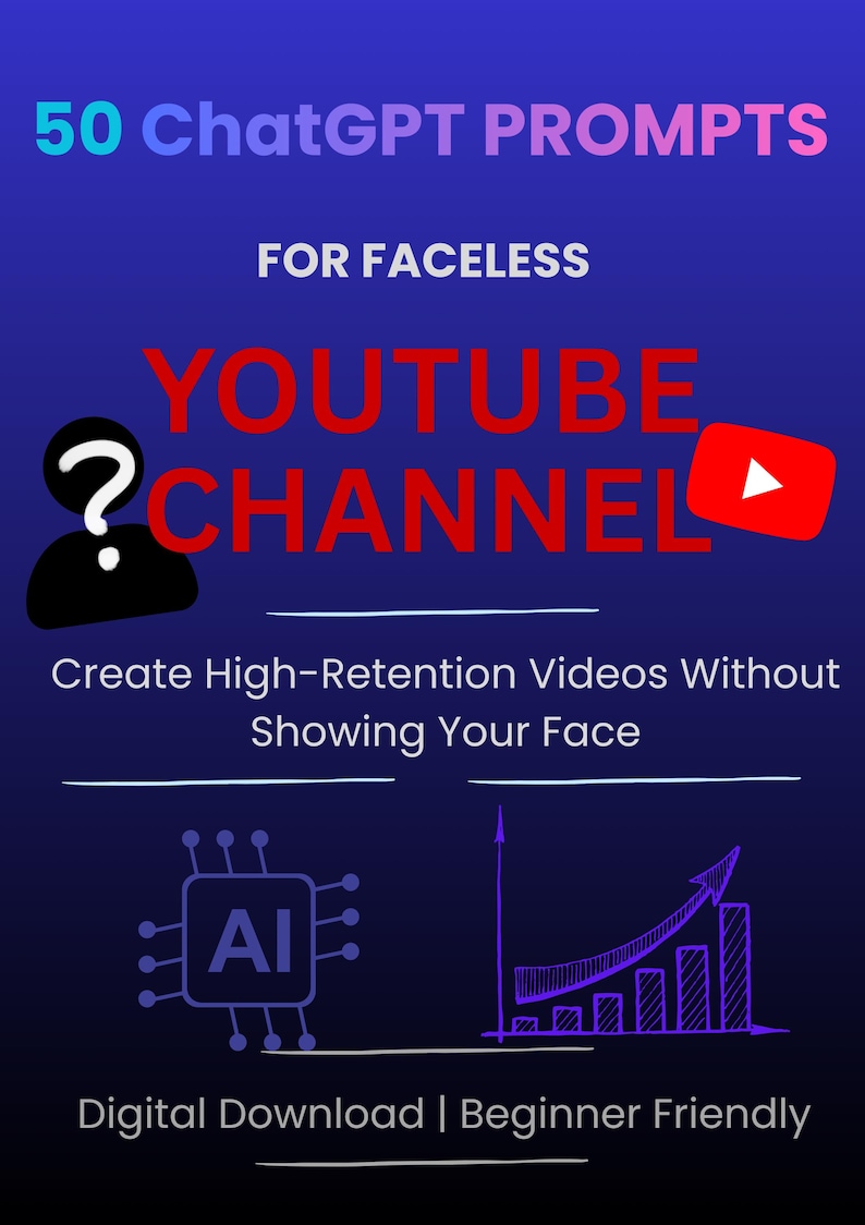 50 Chatgpt Prompts for Faceless Youtube Channels | High Retention ...
