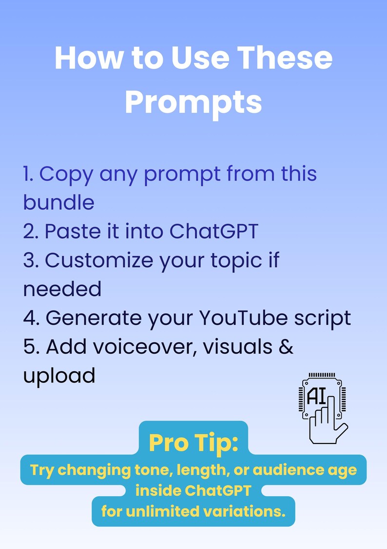 50 Chatgpt Prompts for Faceless Youtube Channels | High Retention ...