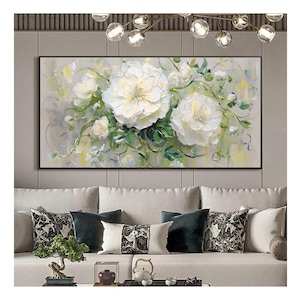 Large Original Oil Textured Floral Painting on Canvas, Abstract 3D Wall Art Large, Colorful 3D Flower Art, Original Painting by Artist,