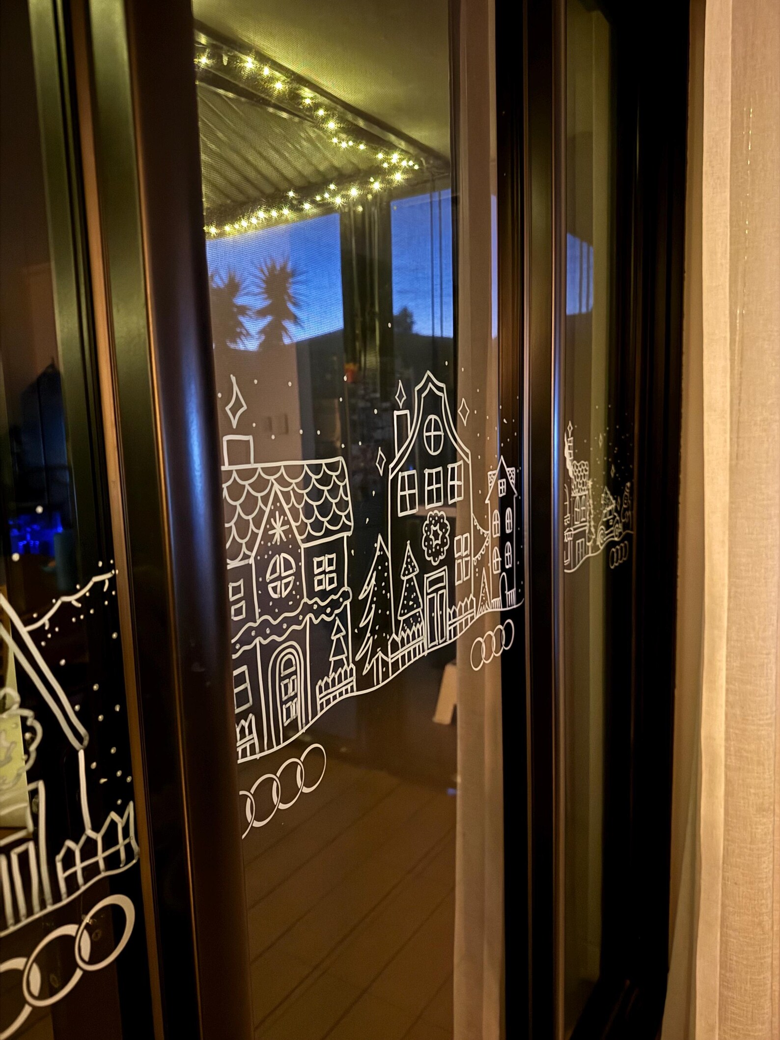 Christmas House Scene Stencil Holiday Window PDF Digital Download