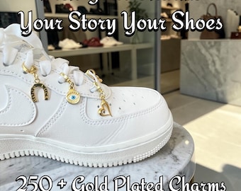 Adornos personalizados para zapatos, adornos personalizados para zapatillas, elige tus propios adornos, accesorios para zapatos chapados en oro, regalo para ella.