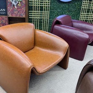 Handmade Leather Accent Chair: Modern Minimalist Lounge Armchair