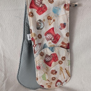 Double Oven Mitt hangover oven door potholder Heat resistance.