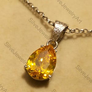 Citrine Pendant, Citrine Gemstone, Bohemian Jewelry Handmade 925 Sterling Silver Jewelry Christmas Gifts Pendant Jewelry For Wedding