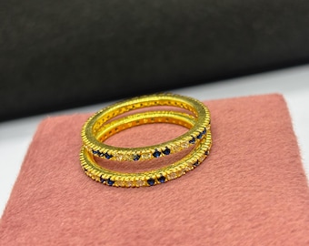 Anillo de plata con zafiro azul, plata de ley 925, anillo con piedras preciosas y anillo de compromiso, regalo para ella.