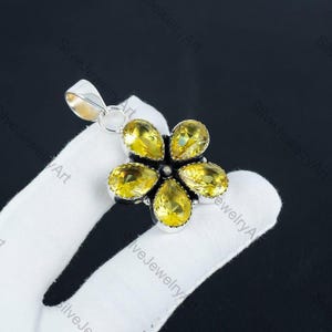 Citrine Pendant, Citrine Gemstone, Bohemian Jewelry Handmade 925 Sterling Silver Jewelry Christmas Gifts Pendant Jewelry For Wedding