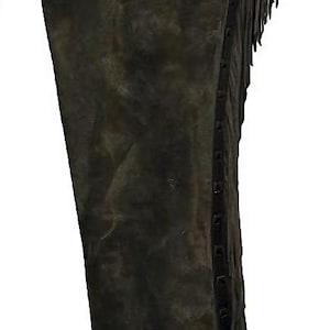 Handmade Suede Leather Chaps: Western Horse Riding Pants image 4