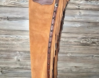 Handmade Suede Leather Chaps: Western Horse Riding Pants