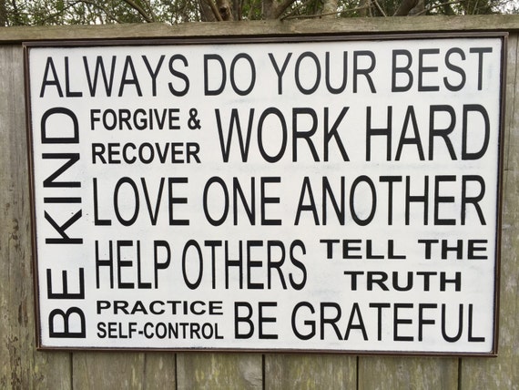 Always Tell The Truth Sign24x36 Sign Kitchen Signs Fixer Etsy