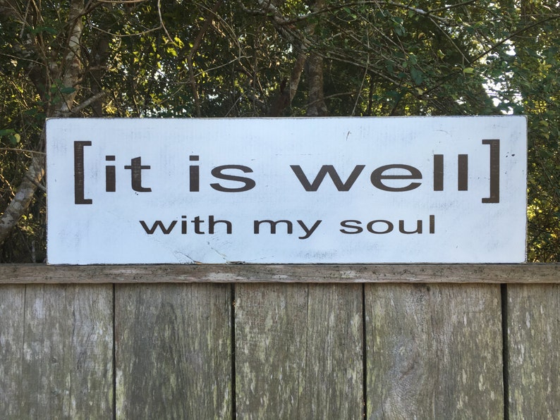 Farmhouse Signs Wall D\u00e9cor It is well with my soul Fixer Upper Inspired Signs,30x9.25 Rustic Wood Signs