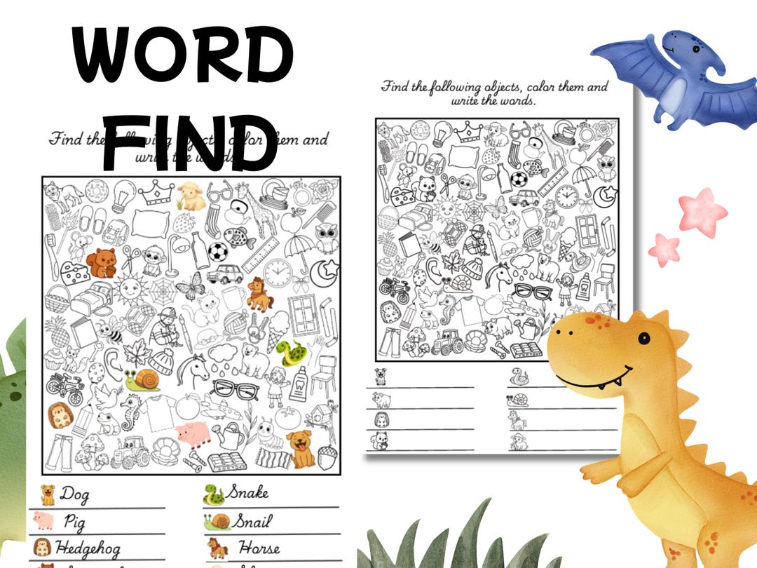 Finding Color Activity Preschool Find and Color Worksheets | Vocabulary & Writing Practice ...