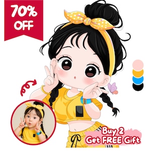 Retrato kawaii personalizado, retrato de pareja, retrato kawaii, personaje chibi, retrato chibi, retrato personalizado, regalo personalizado