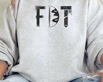 FDT Halloween Sweatshirt: Spooky Gothic Design