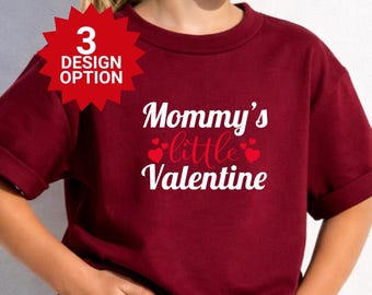 Mommy's Little Valentine Kids Shirt, Heart Tee