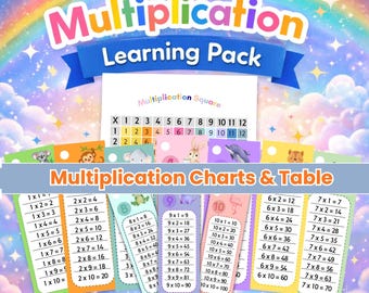 Printable Multiplication Chart and Times Tables (Digital Download)
