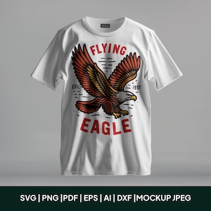 Eagle SVG Design for Cricut & Silhouette, Patriotic Bird Clipart, Instant Download, Digital Cut File for T-Shirts and Crafts
