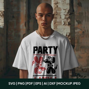 Preppy Ballon SVG Party Design Vorlage für T-Shirts, Tassen, Taschen & Aufkleber - Sofortiger Download, DIY Handwerk Dekor, Geschenk für Sie und Mama